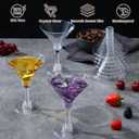 CALBODE 40 Pack Plastic Martini Glasses 5 Oz Disposable Cocktail Glasses, Tall Mini Martini Cups, Plastic Margarita Glasses Perfect for Spring Party Birthday Wedding Easter and All Events
