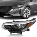 LH Halogen Headlight W/o Bulbs Compatible with 2024 2025 Nissan Sentra S/SV, Headlamp Assembly Replace NI2502302 26060-6LY0A 260606LY0A (Left Driver Side)