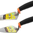 2 Pcs Pointing Trowel and Gauging Trowel Set,6" Masonry Hand Tool Set with Soft Grip Handle,Margin Trowels Bricklaying Trowels Building Products (6 Inch)