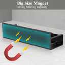 HuggieGems 4 Pack Magnetic Spice Rack Organizer for Refrigerator and Oven, Black Fridge Organizers and Storage for Kitchen