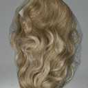 AISI HAIR Blonde Wig for Women Medium Length Wave Curly Glueless Synthetic Heat Resistant Hair Wigs for Daily Party Cosplay (18 Inch)