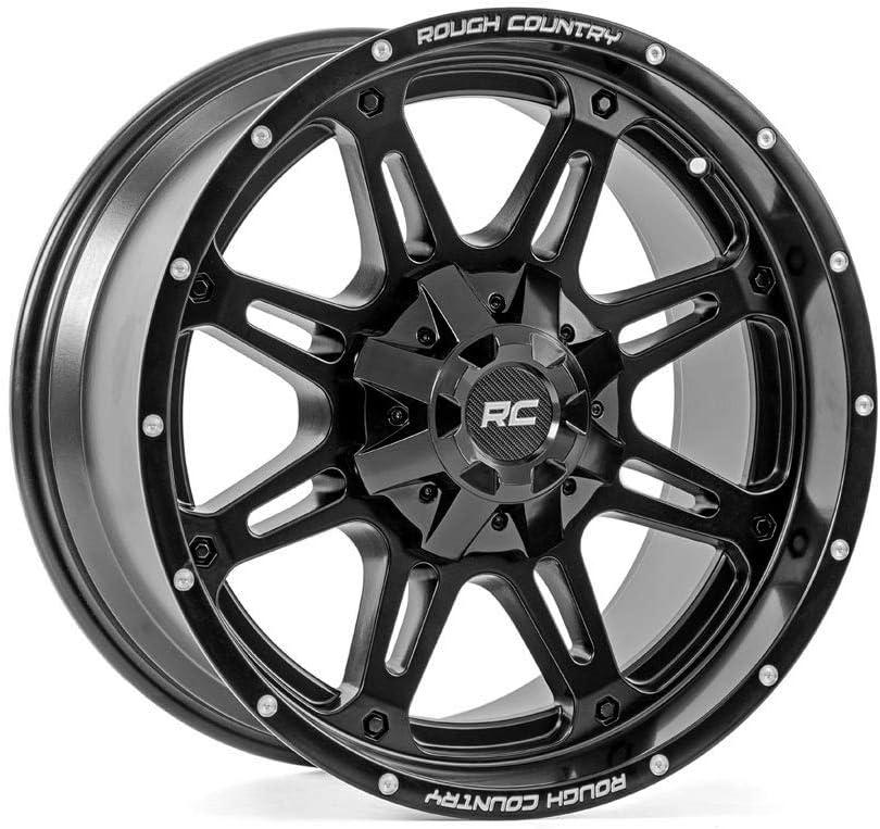 Rough Country 94 Series One-Piece Aluminum Wheel - 20x10, 6x5.5"/6x135mm Bolt Pattern, 18mm Offset, Matte Black