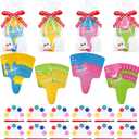 24 Pack Valentines Day Cards with Watercolor Paint Set, Classroom Exchange Valentines for Kids, Non Candy Party Favors, Bulk School Valentines Gifts Ready to Hand Out(Cute)