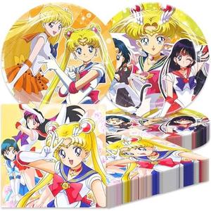 40Pcs Sailor Party Supplies include 20 plates, 20 napkins for the Sailor birthday party decoration