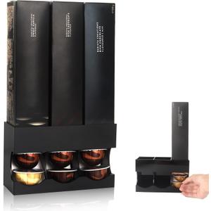 Pod Holder for Nespresso Vertuo Capsules  Wall Mount & Countertop Pod Organizer, Holds 3 Boxes of Coffee Pods, Modern Acrylic Storage for Nespresso Coffee Bar Accessories(Only Shelf)