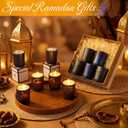 MTLEE 12 Pcs Ramadan Candle Gifts Ramadan Mubarak Scented Soy Candle Muslim Islamic Party Favors Gifts Jar Candles for Home Muslim Islam Festival Celebration Decorations