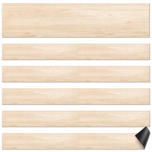Qeeenar 24 Pcs Magnetic Borders for Classroom Whiteboard Magnetic Strips Bulletin Board Borders School Classroom Chalkboard Trim Decorations for School Teacher Decoration(Light Wood)