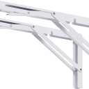 CLT 16" White Folding Shelf Brackets Max. Load 440 lb, Heavy Duty DIY Wall Mounted Shelf Bracket Space Saving for Table Work Bench, Pack of 2