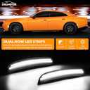 LED Side Marker Lights Compatible with 2015-2023 Dodge Charger, 4PCS Front & Rear LED Fender Light White Side Bumper Marker Lamp for Charger SXT/GT R/T Scatpack SRT Hellcat -Only White Light