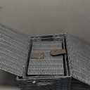 Homepeaz Set of 3 Woven Storage Basket Bin Wicker Hamper Stackable Box with Lid & Lock, Container Tote Cube Organizer for Nursery, Baby Toiletry, Diaper, Toys, Home Closet, Laundry, DVD, Book (Grey)