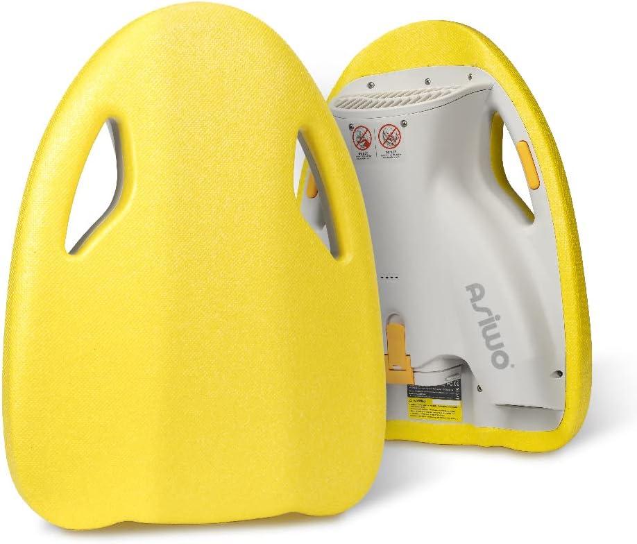 Asiwo Swimming Kickboard Electirc, Swim Training Kickboard 3 Speed Water Sports Swimming Pool Board for Adults Kids (Yellow)
