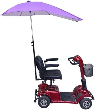 Sunshade Canopy for Mobility Scooters – UV & Rain Protection Electric Wheelchair Umbrella (Only Works with Scooters & Power Chairs Equipped with 1" x 1" Hitch Receiver) (Purple)