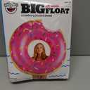 BigMouth Inc. Giant Frosted Donut Pool Float, 4' Wide, Inflatable Floatie Tube, Blow Up Swim Ring, Outdoor Summer Pool Party Water Toy