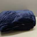 Bedsure GentleSoft Sherpa Fleece Blankets Queen Size for Bed - Thick and Warm Throw for Women and Men, Soft Fuzzy Plush Queen Blanket for Winter, Navy, 90x90 Inches