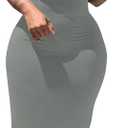PINSV Women's Sexy Bodycon Tank Dress Basic Sleeveless Long Maxi Dresses Party Club Beach Sundresses Dark Grey L 6605