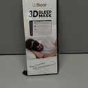 LitBear Sleep Mask for Side Sleeper Women Men, Eye Mask for Sleeping Light Blocking, 3D Contoured Cup Sleeping Mask, Soft Breathable Sleep Eye Mask with Adjustable Elastic Strap for Travel (Black)