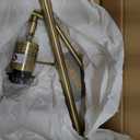 Adesso Table Lamp, Antique Brass & White, Adjustable Arm, 26”