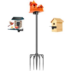 Bird House Pole Stand 80", Dia 1 Inch Smart Bird Feeder Pole, Feeding Station for Outdoors Heavy Duty, Compatible Post Mount