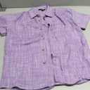 JOGAL Boys Chambray Shirts Short Sleeve Button Down Casual Cotton Woven Shirt with Two Pockets for Kids, Size: 10