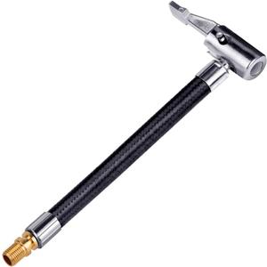Tire Inflator Hose Adapter for Twist On Convert to Lock On Connection, with All Metal Lock On Air Chuck and Air Hose and Tire Schrader Valve Fine Thread