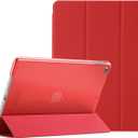 ProCase for iPad 9th/ 8th/ 7th Generation Case 10.2 Inch (2021/2020/2019 Release), 10.2 iPad Case 9th/ 8th/ 7th Gen Cover, Slim Smart Cover with Translucent Hard Shell Back -Red