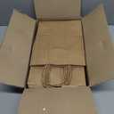 OUTUXED 150pcs Brown Paper Gift Bags, 8x4x10in Brown Kraft Paper Bags with Handles Bulk Medium Size for Retail, Shopping, Wedding, Favor, Birthday Party, Business, Grocery