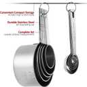 Stainless Steel Measuring Cups And Measuring Spoons 10-Piece Set, 5 Cups And 5 Spoons