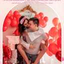 Zeyune 2 Pcs Valentines Day Headbands for Women Valentine Beaded Heart Headband Jeweled Rhinestone Knot Hair Accessories Mardi Gras Outfit for Holiday Gifts(Pink and White)