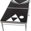 8' Beer Pong Table - Lightweight & Portable with Carrying Handles by Red Cup Pong (Black)