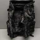 2-in-1 Rolling Fishing Backpack with 3 Rod Holders,Detachable Wheels &Trolley|48L Large Water Resistant Tackle Bag Store Fishing Gear,Safety Reflective Straps,Ideal Fishing Bag for Men