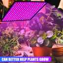 Liliful 4 Pcs Grow Lights Panel 200W Artificial Full Spectrum Grow Lamps with 225 LEDs for Indoor Outdoor Seedling Tent Flowe(Red, Blue)