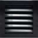HVAC Premium 12"W x 12"H Aluminum Exterior Gable Louver Vent for Walls & Crawlspace - Weather-Resistant Air Grille with Screen Mesh - Black [Outer Dimensions 13.75"W x 13.75"H]
