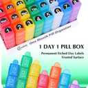 CAidRE Monthly Pill Organizer 4 Times A Day, One Month Pill Organizer, Monthly Pill Box Organizer with 32 Daily Compartments for Fish Oil, Vitamins, Supplements and Medications, 31 Day Pill Case