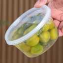 8 oz Clear Plastic Condiment Cups - 48-Pack with Lids, Airtight Small Food Containers, BPA-Free, Dishwasher Safe