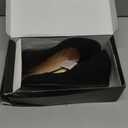 mysoft Women's Wedge Pumps Low Heel Closed Toe 2in Dress Shoes (7.5, Black)
