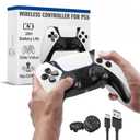 larytech Alternative for PS5 Controller, Wireless Pro Control Dual Hall Effect Joystick, Pa5 Remote for P 5 Controllers, No Stick Drift Gamepad Gaming Sense, 3.5mm Audio Jack Speaker, White