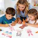 3 x WENHUI 36 Pack Valentines Day Cards for Kids School  Adorable Die-Cut Animal & Food Classroom Valentines with Pink Envelopes & Stickers, 9 Cute Designs for Boys, Girls & Teachers