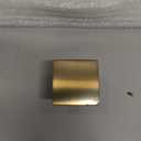 Khtumeware 8 Pack 1 inch Champagne Bronze Cabinet Knobs Zinc Satin Brass Square Drawer Pulls for Dresser Drawers