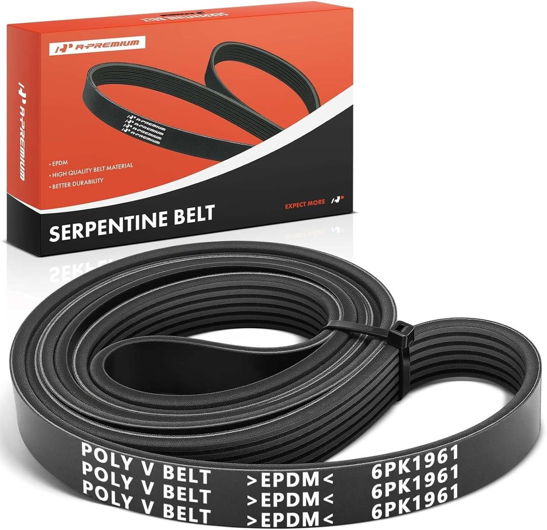 A-Premium 77.25 In Serpentine Drive Belt For Subaru Forester 2014-2018, Impreza 2015-2016, Crosstrek 2016-2017, WRX 2015-2016 & Cadillac CTS 2015, ATS 2013-2015 & Ford Granada 1982, Thunderbird