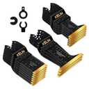 KELIN 16pcs Titanium Oscillating Tool Blades, Universal Multitool Blades for Metal Wood Cutting, Oscillating Saw Blade for Metal Hard Material, Multi Tool Blades Kits for Milwaukee Dewalt Bosch Ryobi