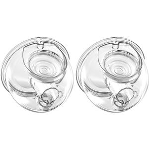 Wearable Breast Pump Parts Milk Collector Cup Flange 24mm Compatible with Momcozy/TSRETE S9/S10/S12 Breast Pump Replacement Parts Accessories, 2 Sets, Extra Duckbill Valve&Silicone Diaphragm