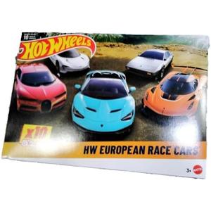 Hot Wheels Toy Cars, 10-Pack of Race Cars, Includes 1:64 Scale Corvette, Lamborghini, McLaren Originals