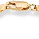 Miabella 18K Gold Plated 925 Sterling Silver Italian 5mm Solid Diamond-Cut Cuban Link Curb Chain Bracelet for Men Women, Made in Italy