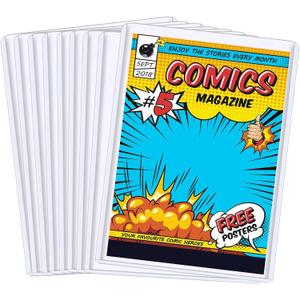 15Pack Comic Book Toploaders - 7.6x11 Inch Premium PVC Hard Sleeves for Current & Silver Age Comics | Crystal Clear Protection | Display, Storage & Collection Holder (15)