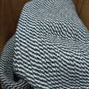 Extra Large Cotton Rope Basket, Woven Baskets for Storage in Living Room, Baby Dog Toy Basket with Handles for Laundry Bathroom Nursery Pillows Cushions for Organizing, 22"x14" (White & Blue Gray)