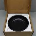 Songtec Concrete Decorative Bowl, 10" Large Decorative Bowls for Home Decor Entry Cabinet (Black)