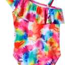 Girls One Piece Swimsuit, Quick Dry Cute Bathing Suit for Kids, Comfortable Swimwear for Beach for 5-12 Years