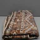 Rugland 3x5 Rug - Stain Resistant Washable Rug, Anti Slip Backing Rugs for Living Room, Vintage Tribal Area Rugs (TPR07-Rust, 3'x5')