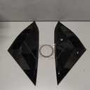 Rear Side Window Louvers Compatible for Honda Accord 2022 2021 2020 2019 2018 Accessories Sport Style Air Vent Cover (Bright Black)