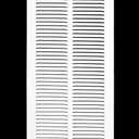 HVAC Premium 12'' x 30'' [Duct Opening] Flat Stamped Steel Return Air Grille - Sidewall and Ceiling - HVAC Vent Duct Cover - White [Outer Dimensions: 13.75''w X 31.75''h]